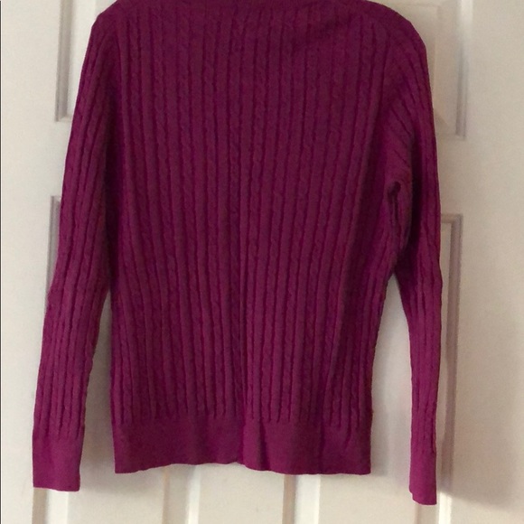 ❌ SOLD Talbots Raspberry Sweater - Picture 3 of 4